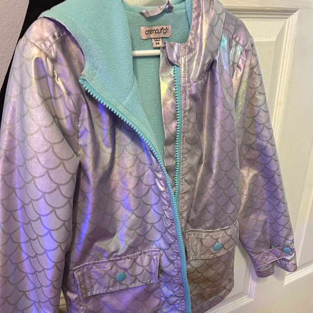 Chenault Girl S 6 Mermaid Scale Rain Jacket